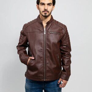Men's Vegan Faux Leather Jacket